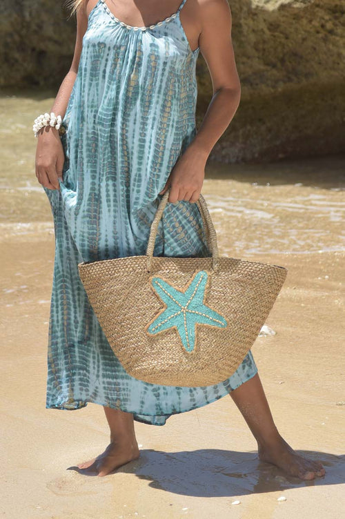 Hot Lava Korb Starfish natural/azure