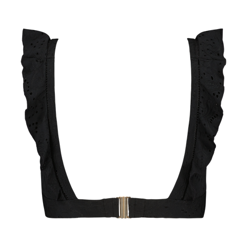 Bikini Black Embroidery Rüschen Cup B