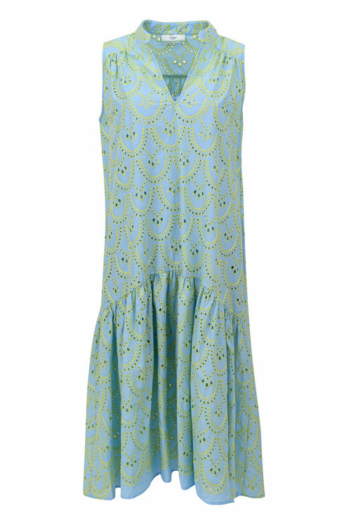 Dress Ydra blue/lime