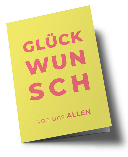 Klappkarte mit Kuvert "Glückwunsch"