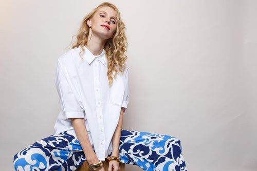 Emily Bluse loose Style white