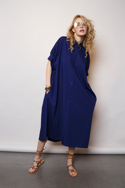Emily Hemdblusenkleid loose Style navy