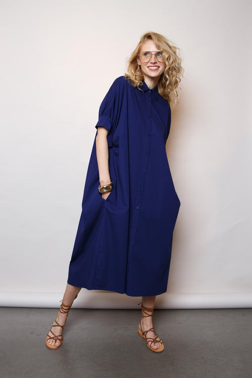 Emily Hemdblusenkleid loose Style navy