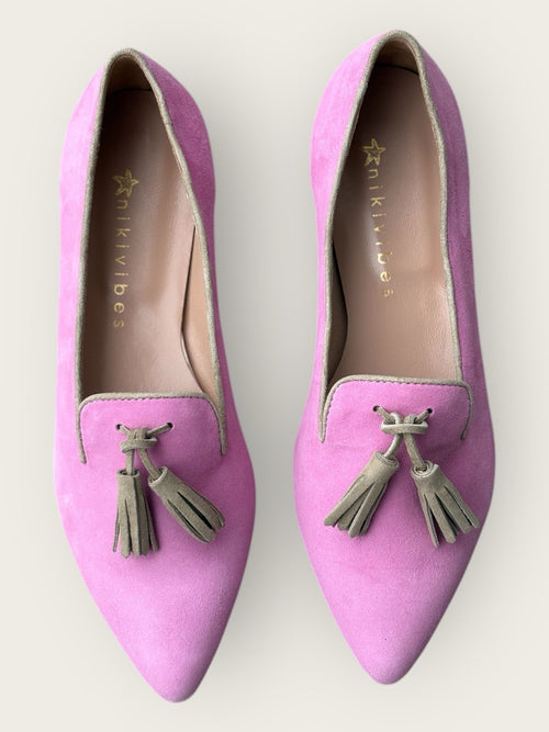 Tassel Loafer Rosa/Ecru
