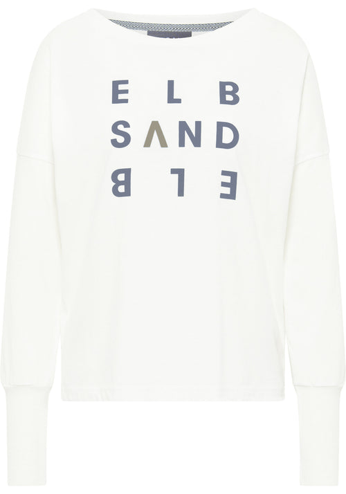 Elbsand Shirt loose Ingiara "White/Pale Fern"