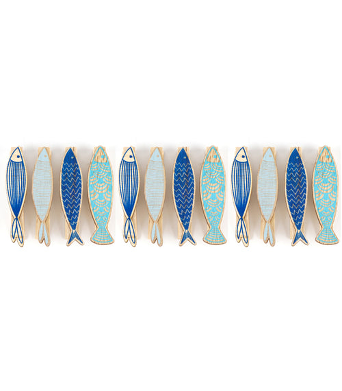 Klammern Fisch 12 er Set