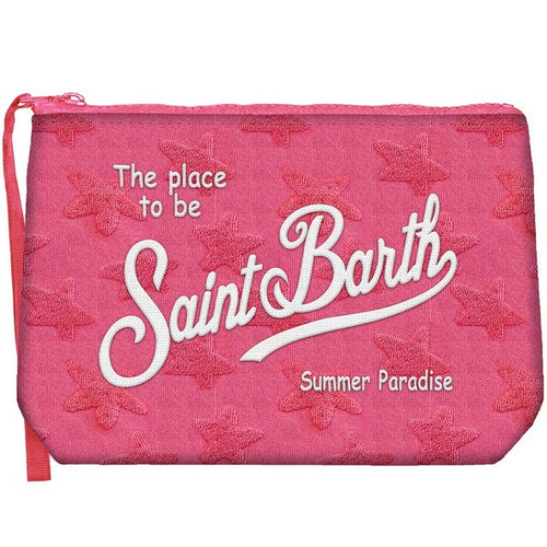 Aline Pochette Sponge Terry Embossed Stars pink
