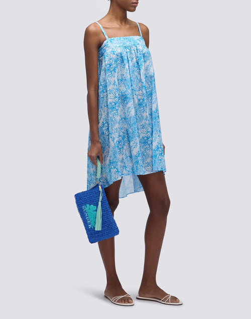 Sundek Clutch Straw "Gabi" blue