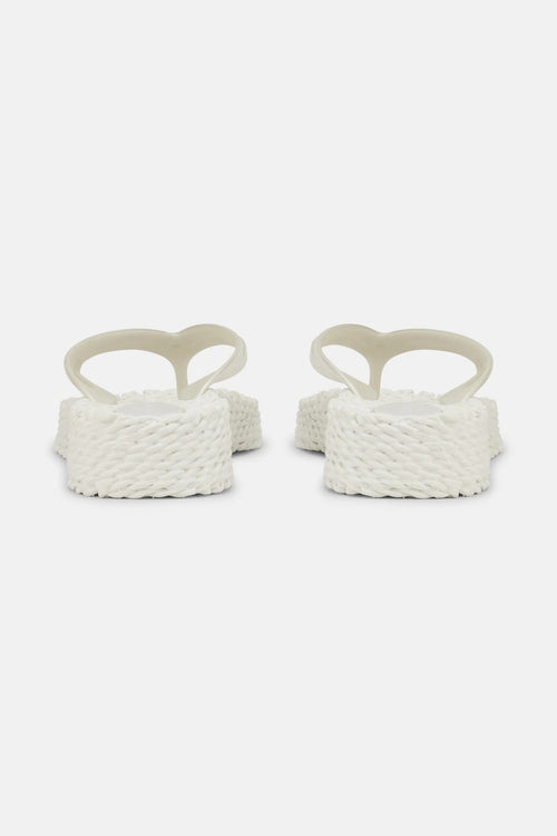 Ilse Jacobsen Plateau Flip Flops Glitter Cream