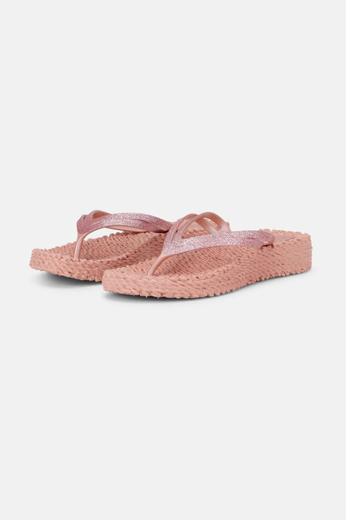 Ilse Jacobsen Plateau Flip Flops Glitter Misty Rose