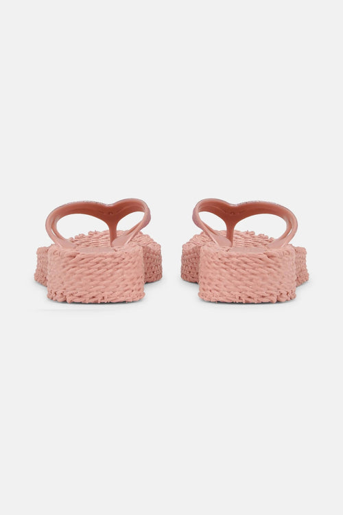 Ilse Jacobsen Plateau Flip Flops Glitter Misty Rose