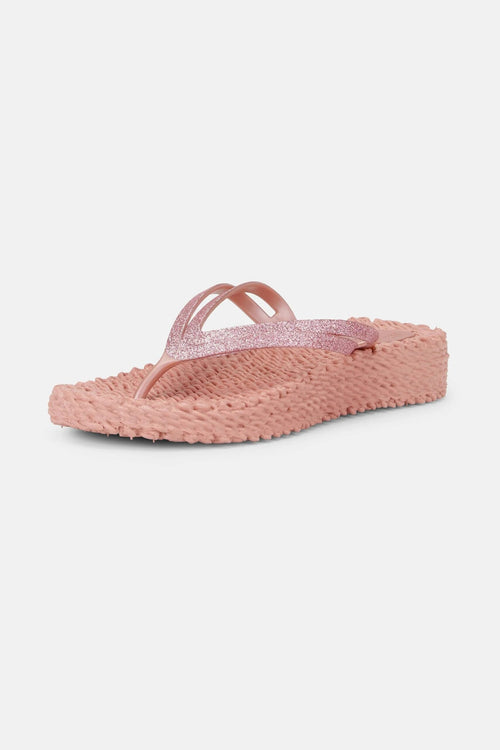 Ilse Jacobsen Plateau Flip Flops Glitter Misty Rose