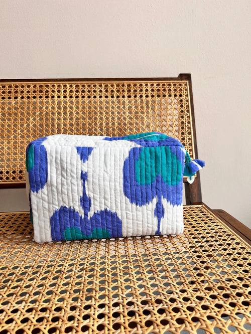 Cosmetic Bag Ikat petrol