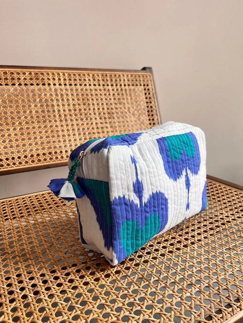 Cosmetic Bag Ikat petrol