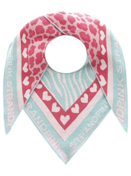 Dreieckstuch "Strandpink Zebra" aqua