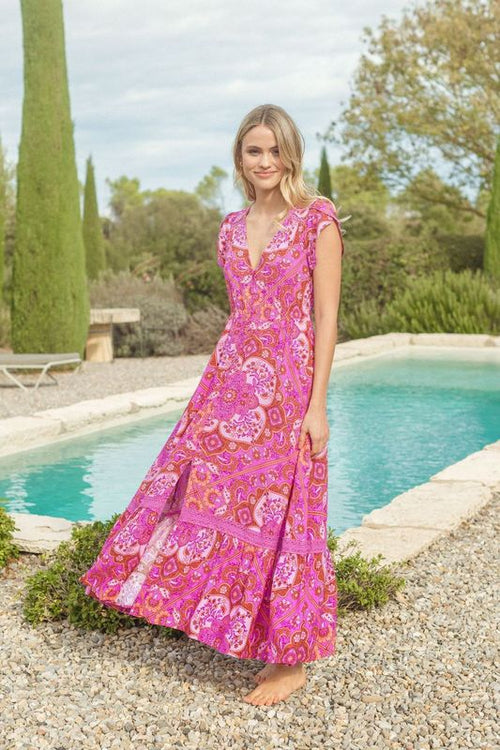 Dress Carmen Maxi Cosmic Print