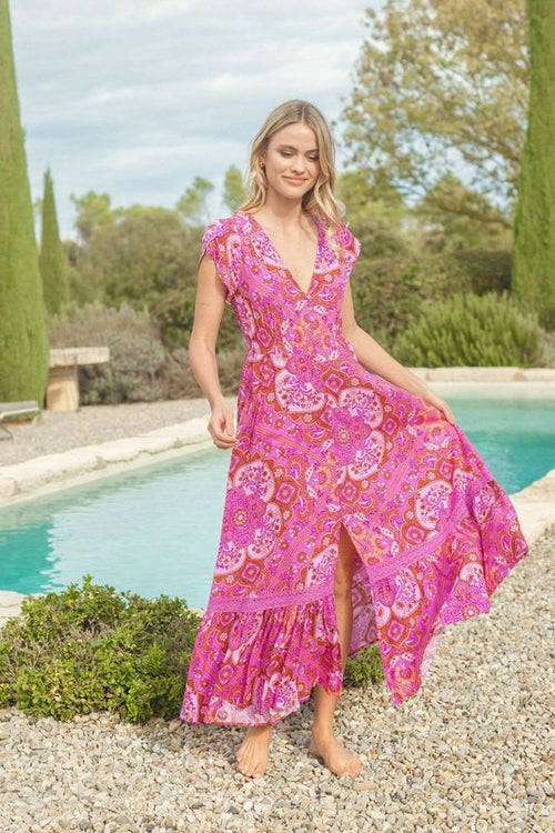 Dress Carmen Maxi Cosmic Print