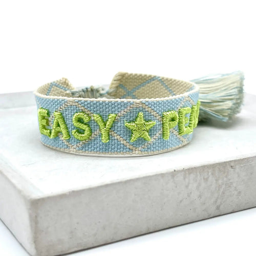 Webarmband "Easy Peasy"