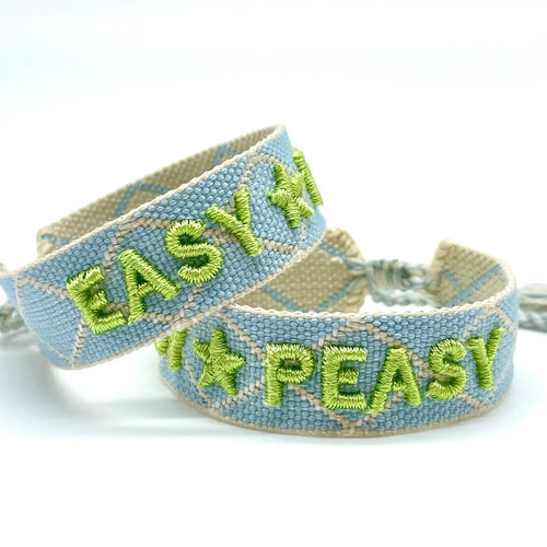 Webarmband "Easy Peasy"