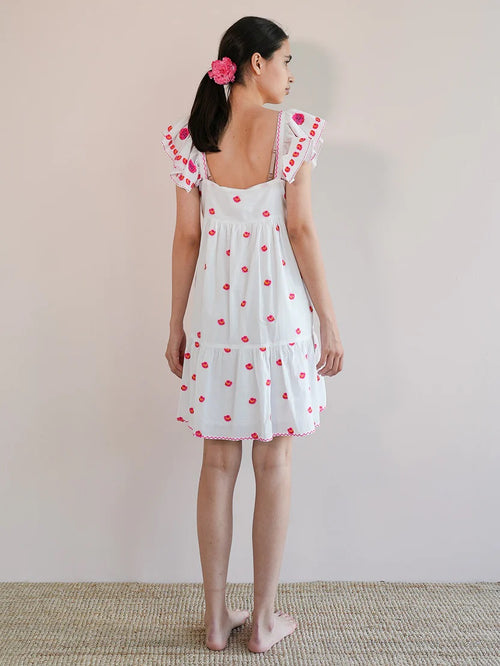 Dress Ginger white roses