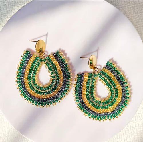 Ohrstecker Beads "Green Summer"