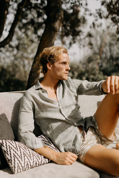 Leinen Hemd Positano khaki