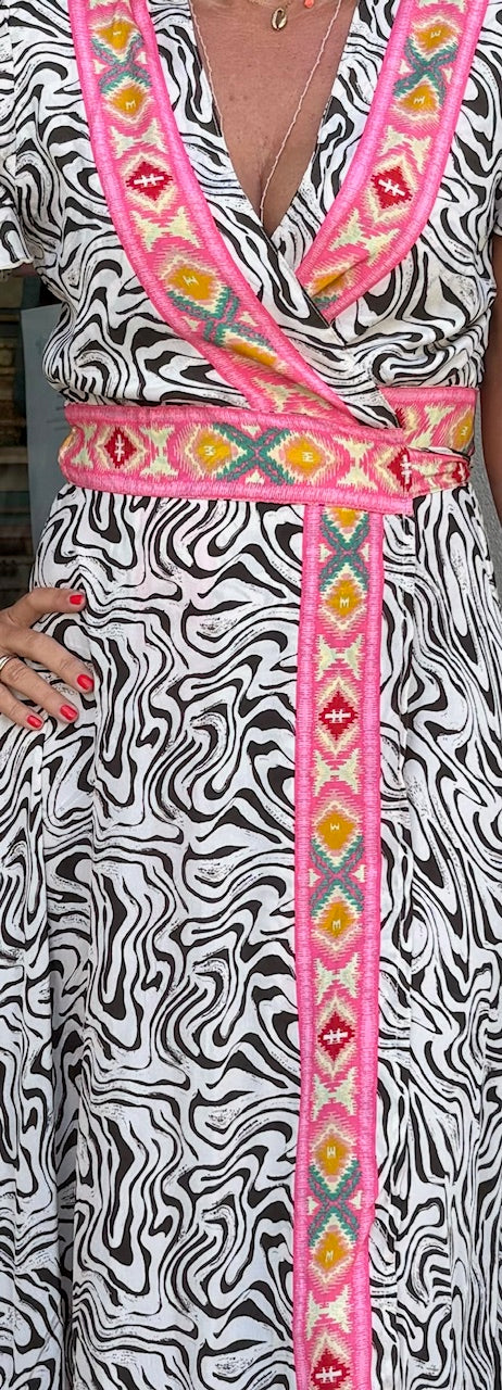 Seiden Wickeldress Jeanne Print Zebra