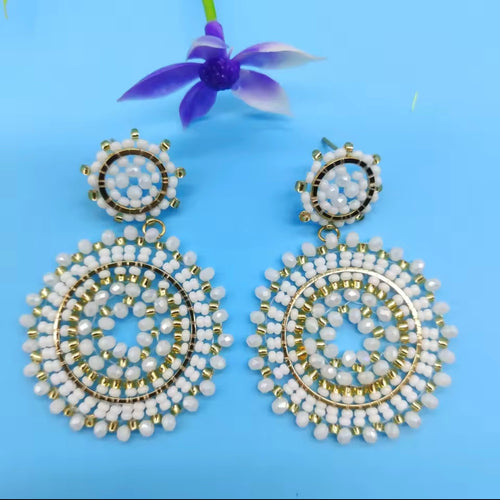 Ohrstecker Beads "Double White"