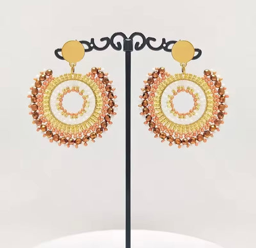 Ohrstecker Beads "Cappuccino"