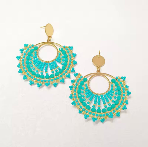 Ohrstecker Miyuki Beads "Turquoise Summer" 1