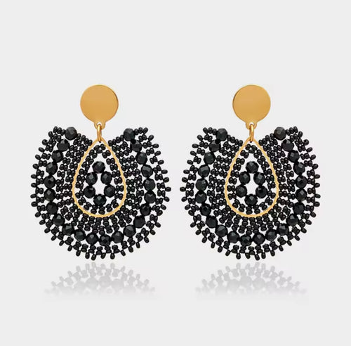 Ohrstecker Beads "Black Beauty"