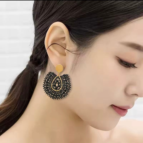 Ohrstecker Beads "Black Beauty"