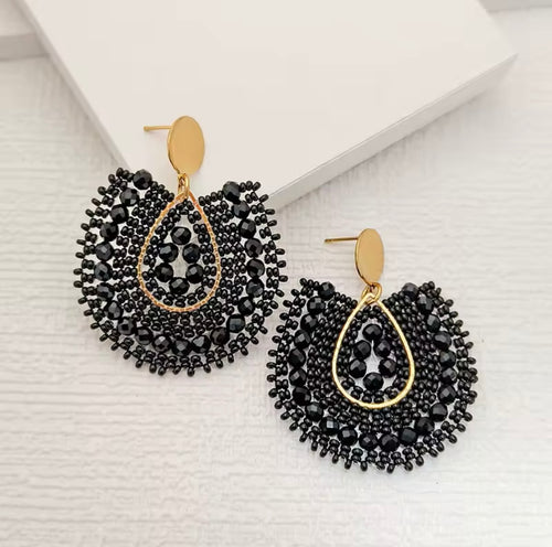 Ohrstecker Beads "Black Beauty"