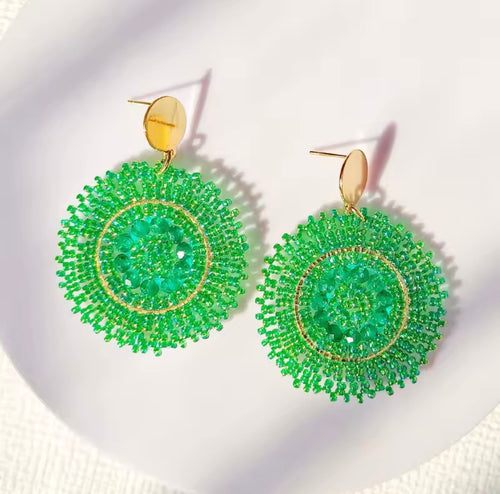 Ohrstecker Beads "Deep Green Addict"