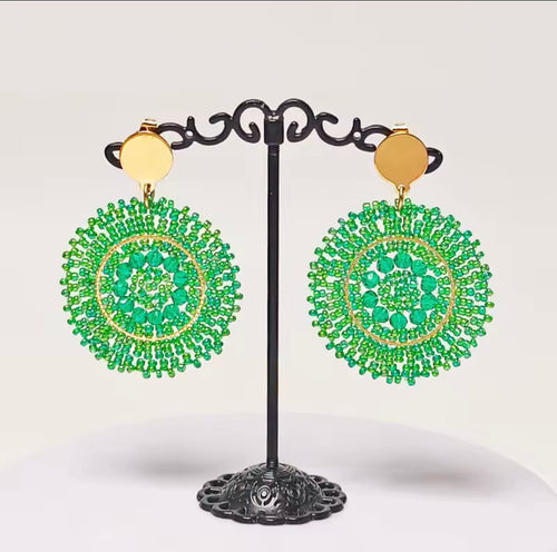 Ohrstecker Beads "Deep Green Addict"