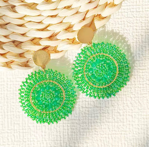 Ohrstecker Beads "Deep Green Addict"