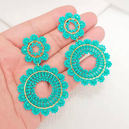 Ohrstecker Beads "Double Turquoise"