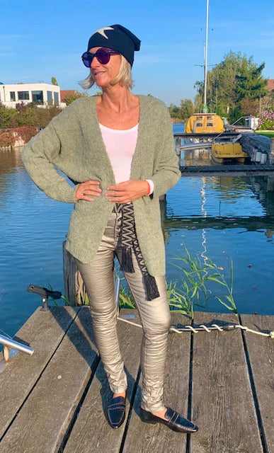 Jeans Stretch Shiny Bronze