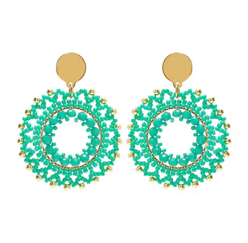 Ohrstecker Beads " Smaragd Queen"