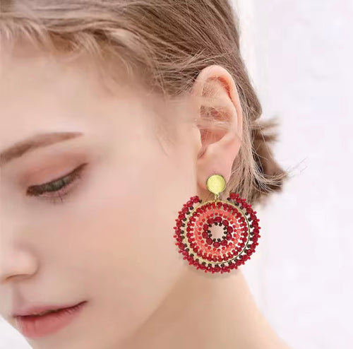 Ohrstecker Beads "Kaminfeuer"