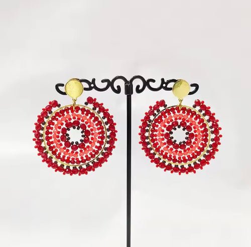 Ohrstecker Beads "Kaminfeuer"