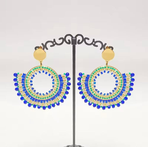 Ohrstecker Beads "Green and Blue Delight"