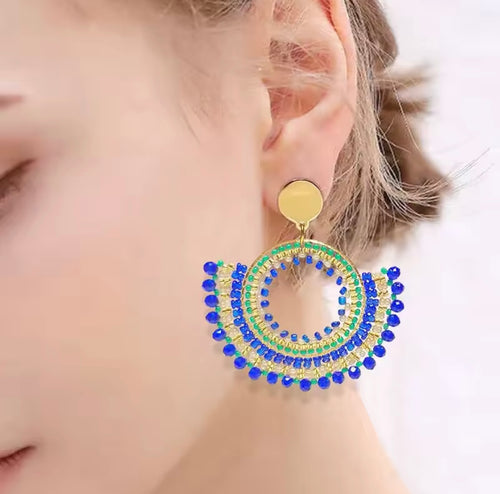 Ohrstecker Beads "Green and Blue Delight"