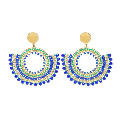 Ohrstecker Beads "Green and Blue Delight"