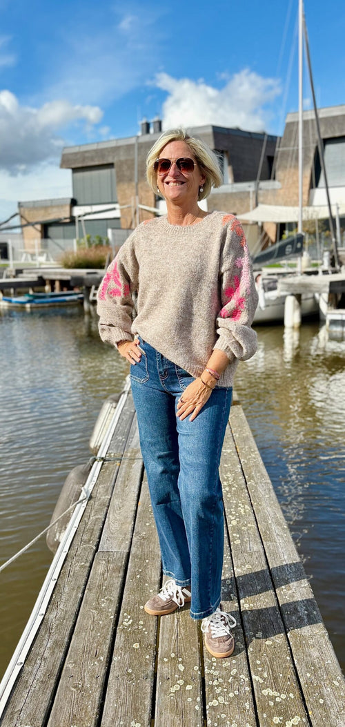 Strickpullover "Flower Power"