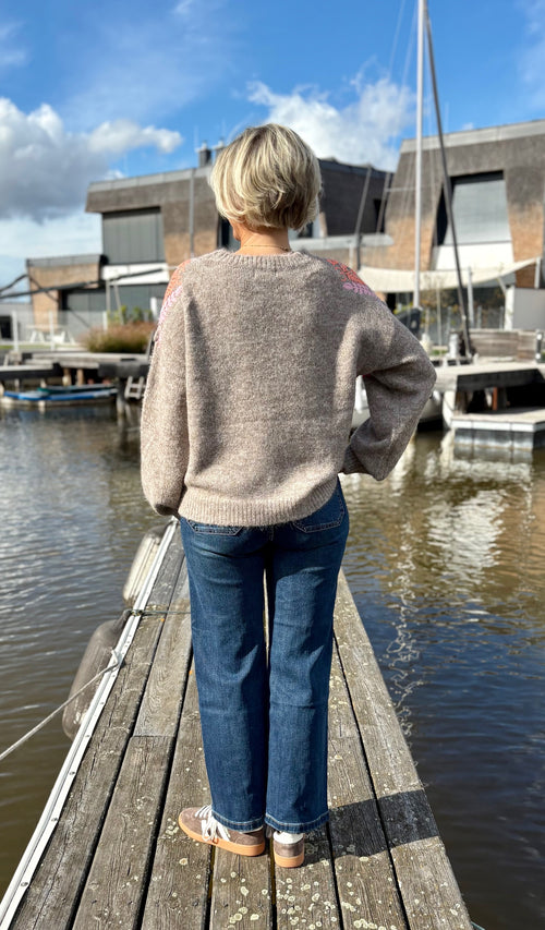 Strickpullover "Flower Power"