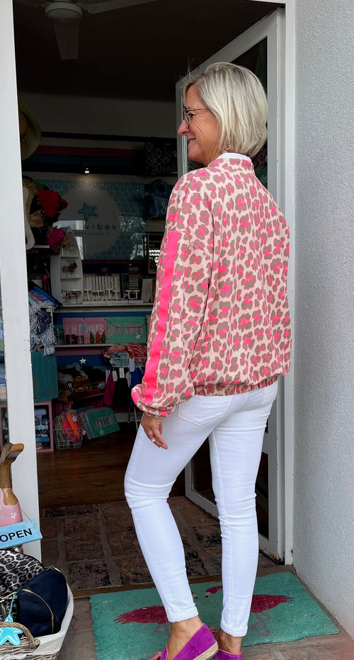 Sweatjacke "Fluo Leo"