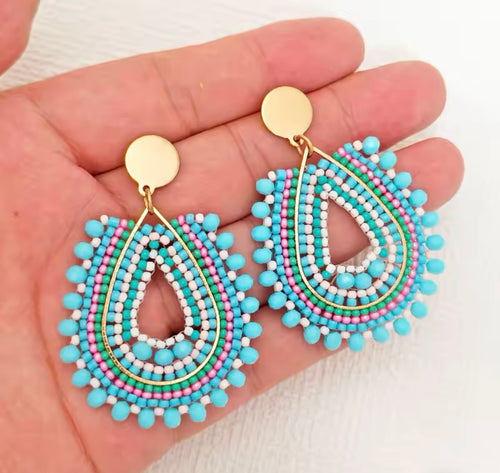 Ohrstecker Beads "Turquoise Summer"