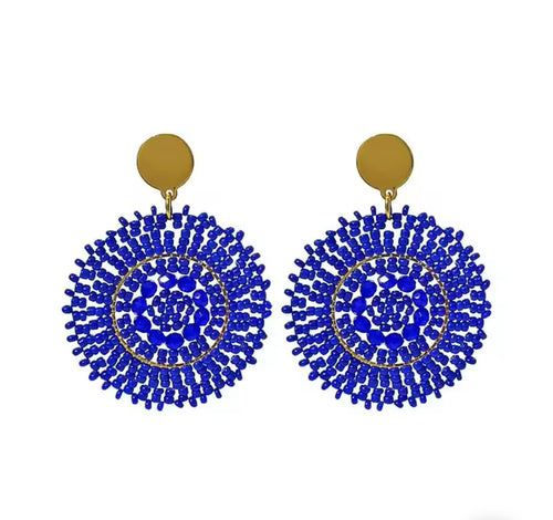 Ohrstecker Beads "Deep Blue Addict"