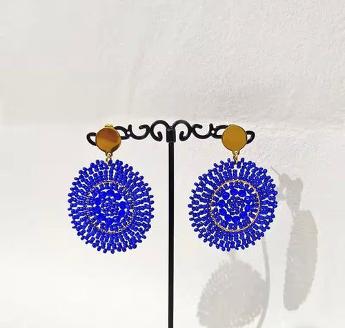 Ohrstecker Beads "Deep Blue Addict"